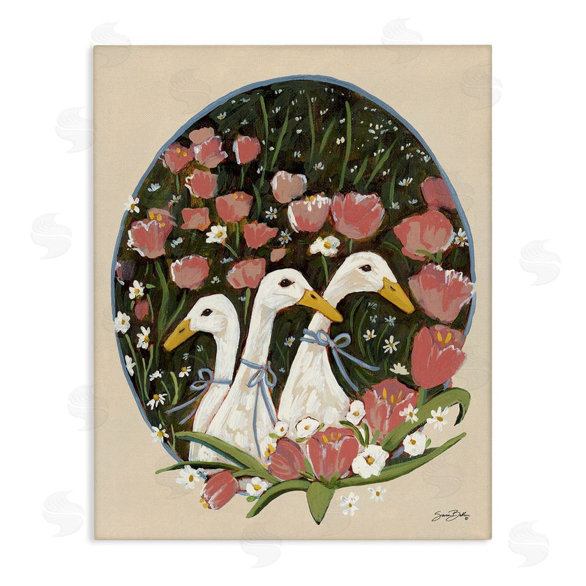 Sara Baker | Ducks with Cottage Blooms
