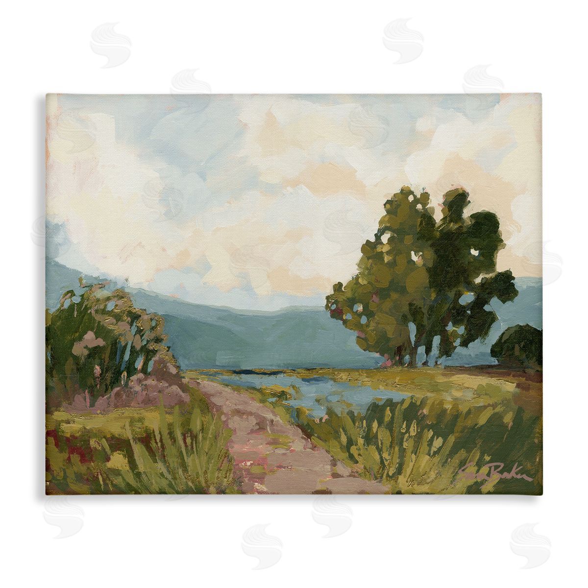 Path to Distant Countryside Canvas Wall Art, Home Decor by Sara Baker