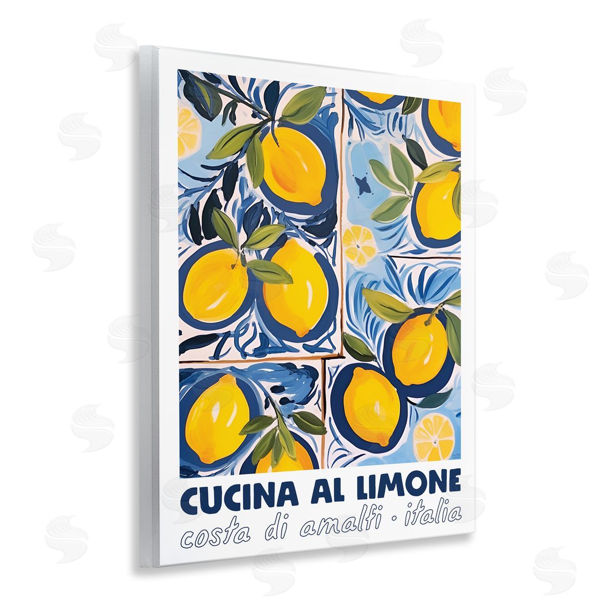Bright Mediterranean Lemons Wood Plaque Wall Art, Home Decor by Lux + Me Designs