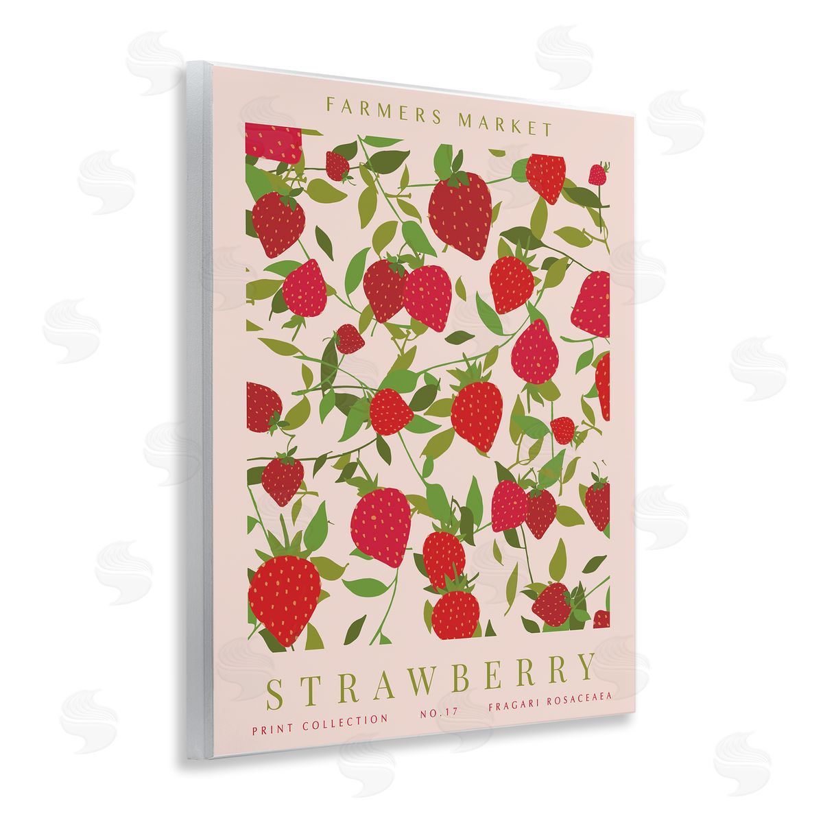 Strawberry Gallery Print Wood Plaque Wall Art, Home Decor by Kamdon Kreations