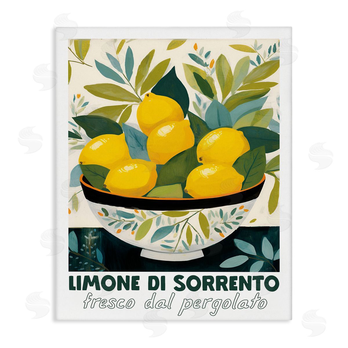 Charming Bowl of Lemons Canvas Wall Art, Home Decor by Lux + Me Designs