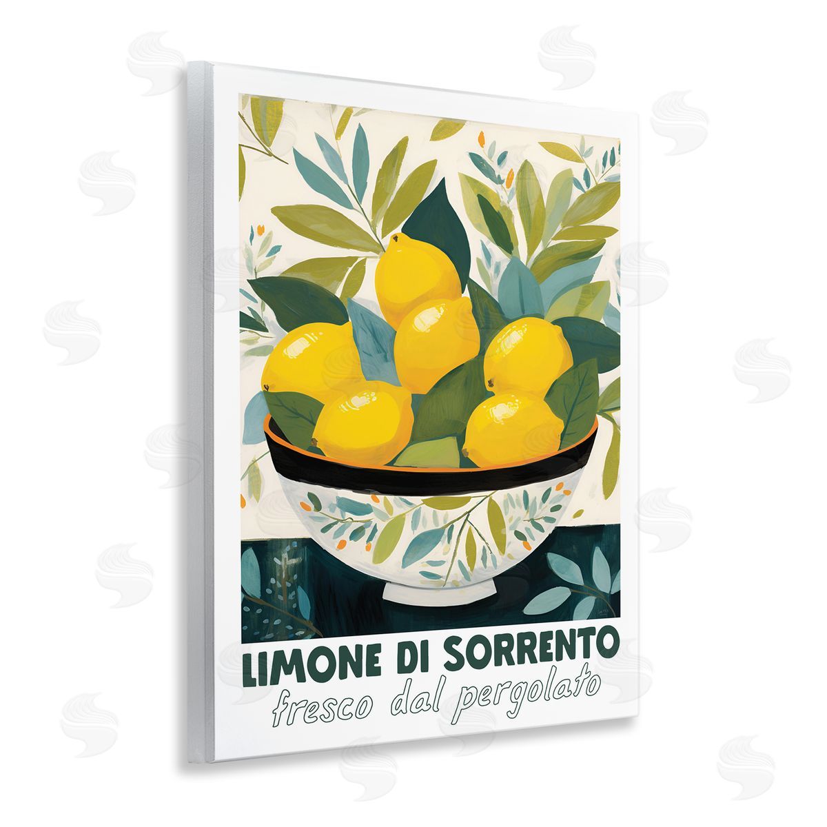 Charming Bowl of Lemons Wood Plaque Wall Art, Home Decor by Lux + Me Designs