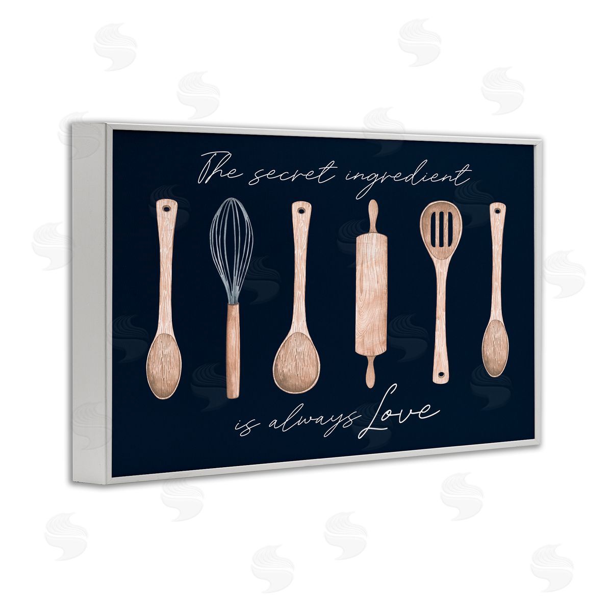 Secret Ingredient Always Love White Frame Print Wall Art, Home Decor by Lux + Me Designs