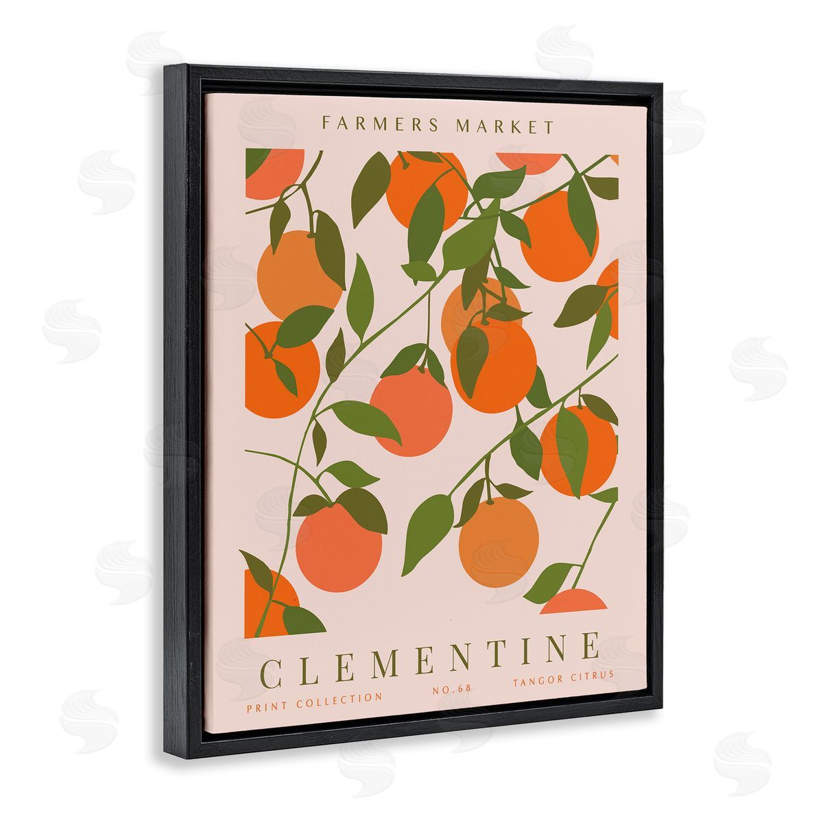 Clementine Gallery Print Black Floating Frame Canvas Wall Art, Home Decor by Kamdon Kreations