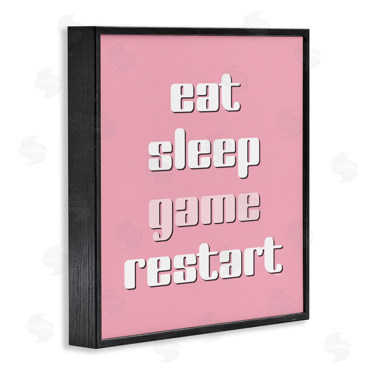 Gamer Phrases on Pink Black Frame Print Wall Art, Home Decor by Yass Naffas Designs