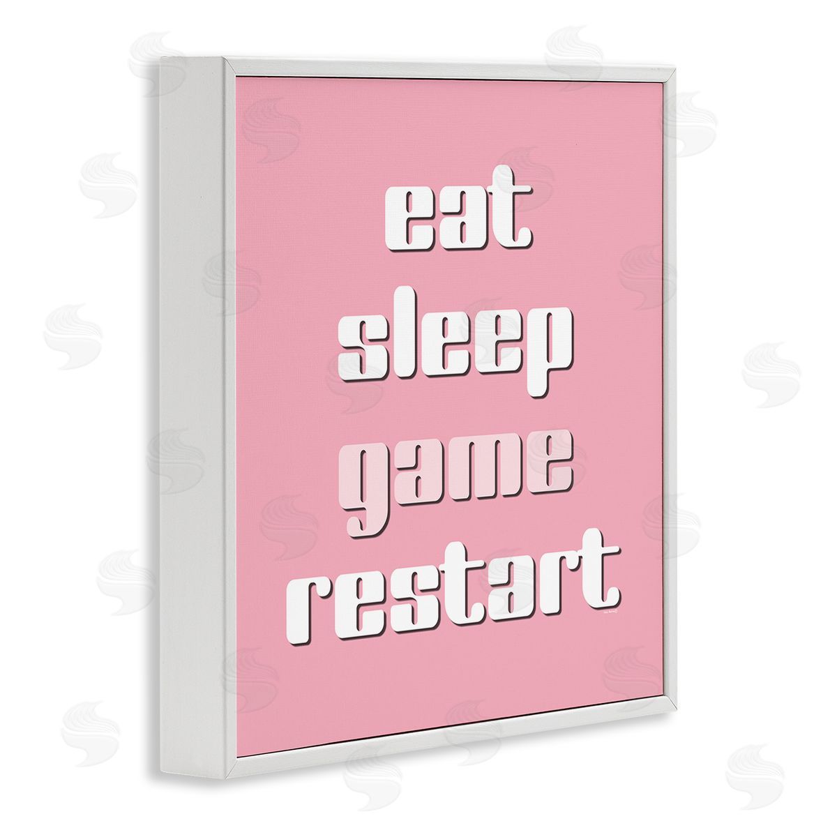 Gamer Phrases on Pink White Frame Print Wall Art, Home Decor by Yass Naffas Designs
