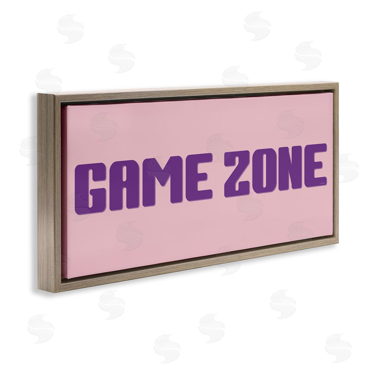 Game Zone Purple & Pink Brown Floating Frame Canvas Wall Art, Home Decor by Yass Naffas Designs