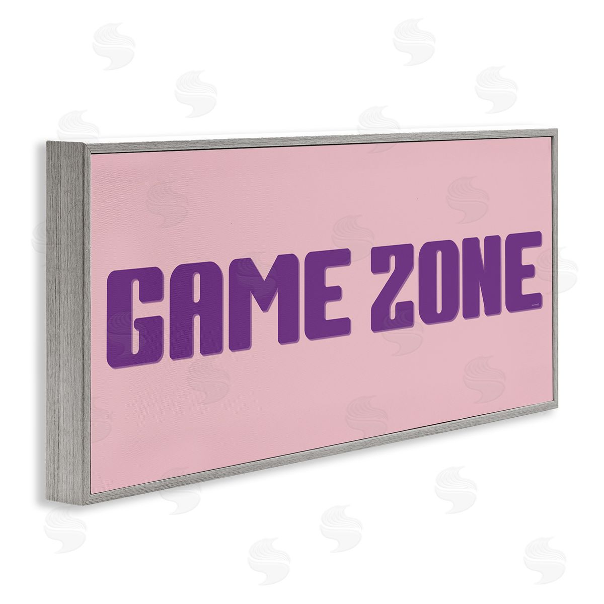 Game Zone Purple & Pink Grey Frame Print Wall Art, Home Decor by Yass Naffas Designs