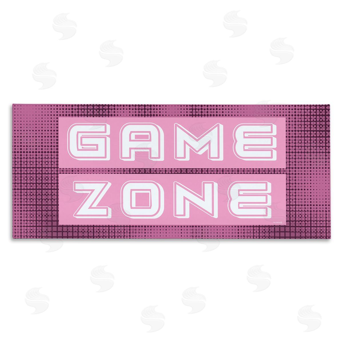 Retro Purple Game Zone Canvas Wall Art, Home Decor by Yass Naffas Designs