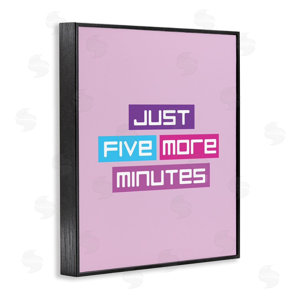 Just Five Minutes Gamer Black Frame Print Wall Art, Home Decor by Yass Naffas Designs