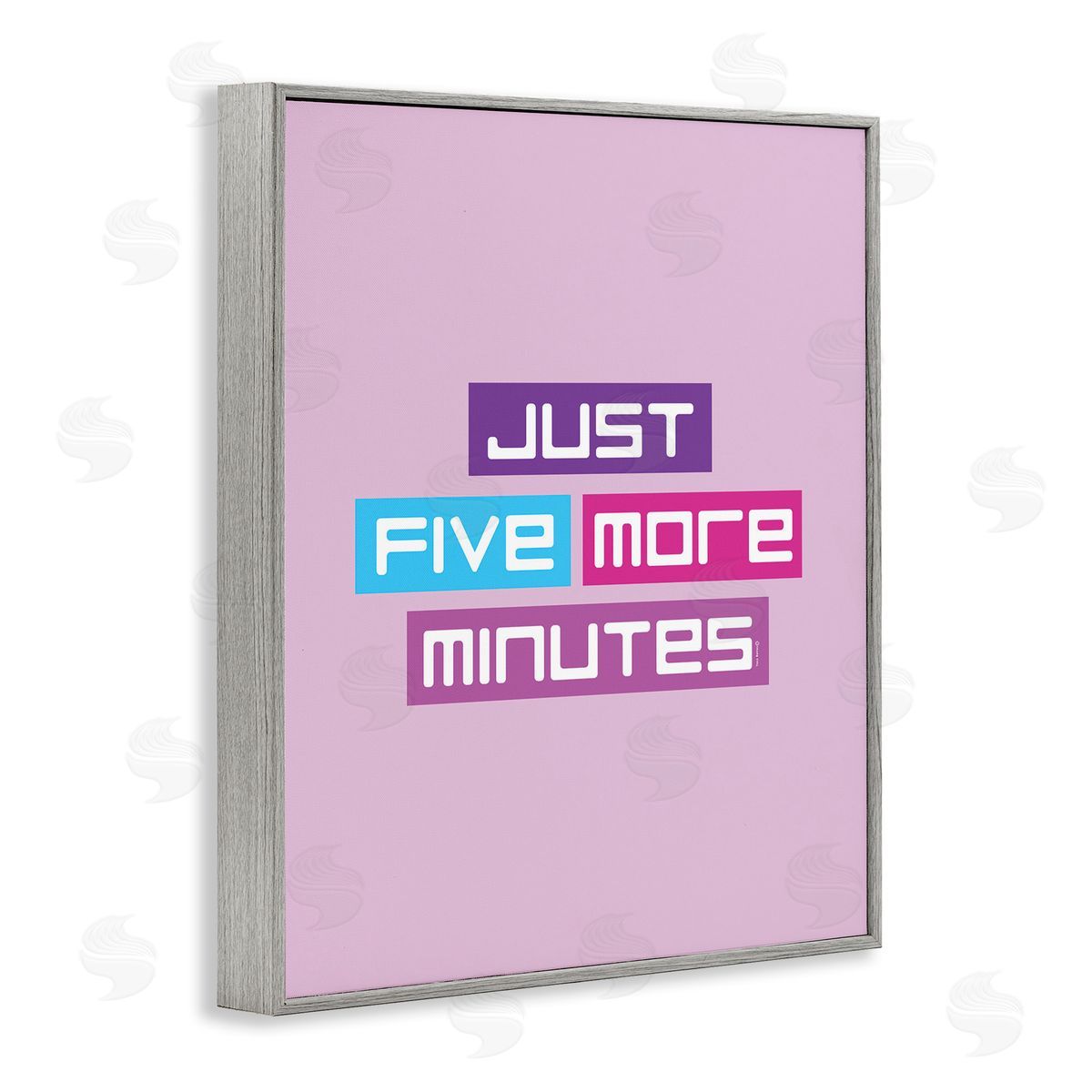Just Five Minutes Gamer Grey Frame Print Wall Art, Home Decor by Yass Naffas Designs