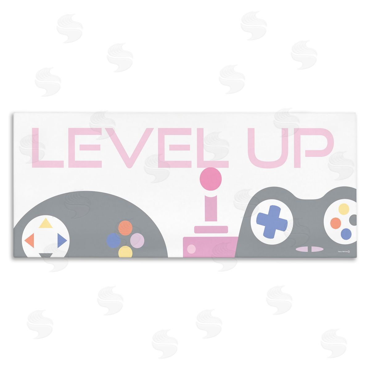 Level Up Retro Joysticks Canvas Wall Art, Home Decor by Yass Naffas Designs