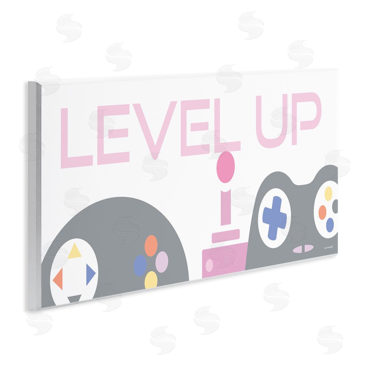 Level Up Retro Joysticks Wood Plaque Wall Art, Home Decor by Yass Naffas Designs