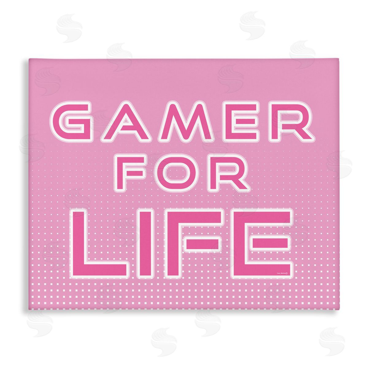Pink Gamer For Life Canvas Wall Art, Home Decor by Yass Naffas Designs