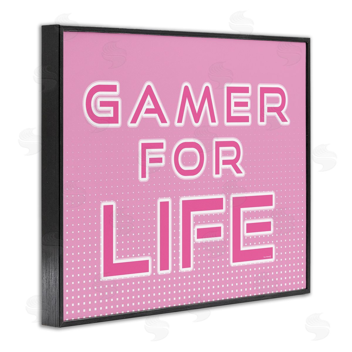 Pink Gamer For Life Black Frame Print Wall Art, Home Decor by Yass Naffas Designs