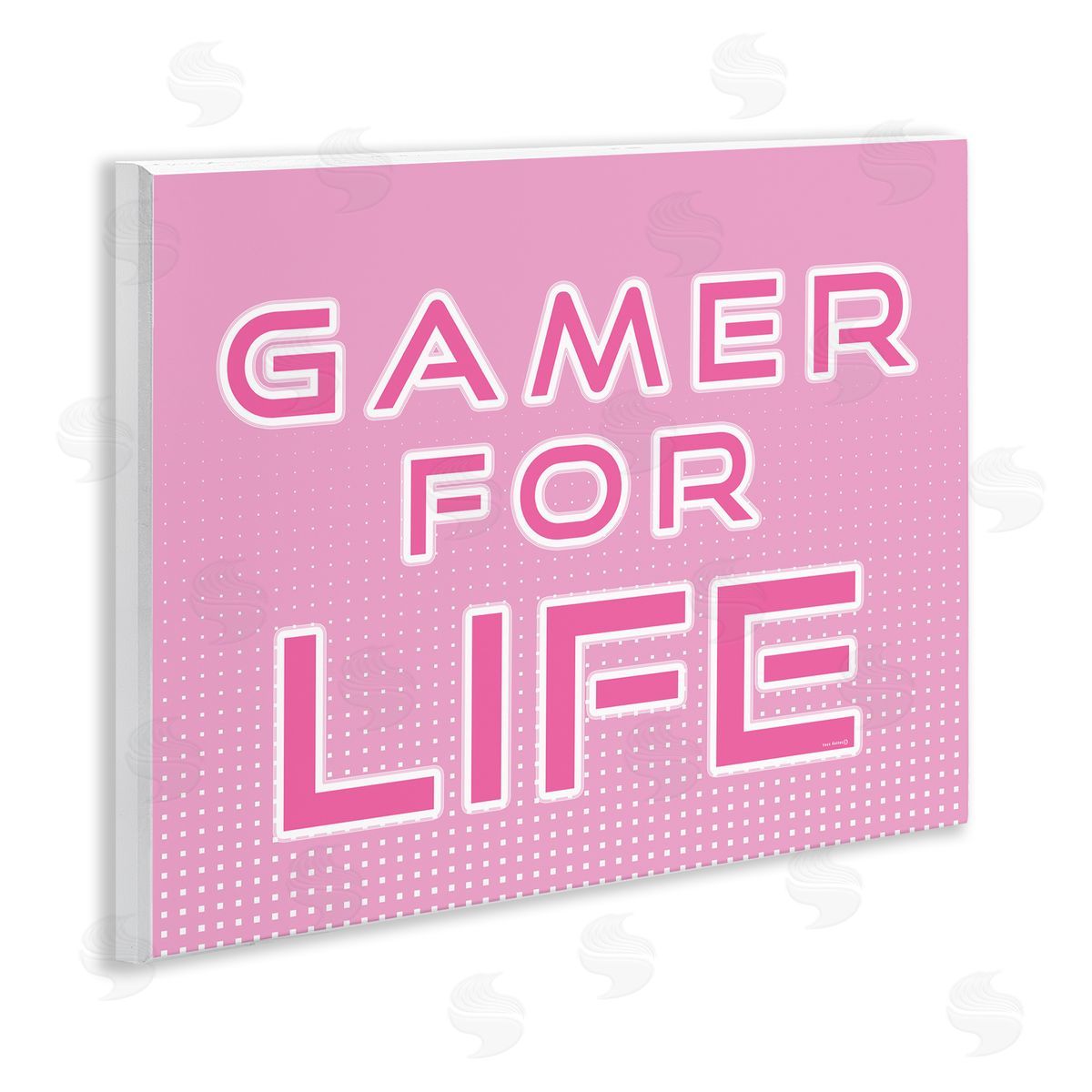 Pink Gamer For Life Wood Plaque Wall Art, Home Decor by Yass Naffas Designs