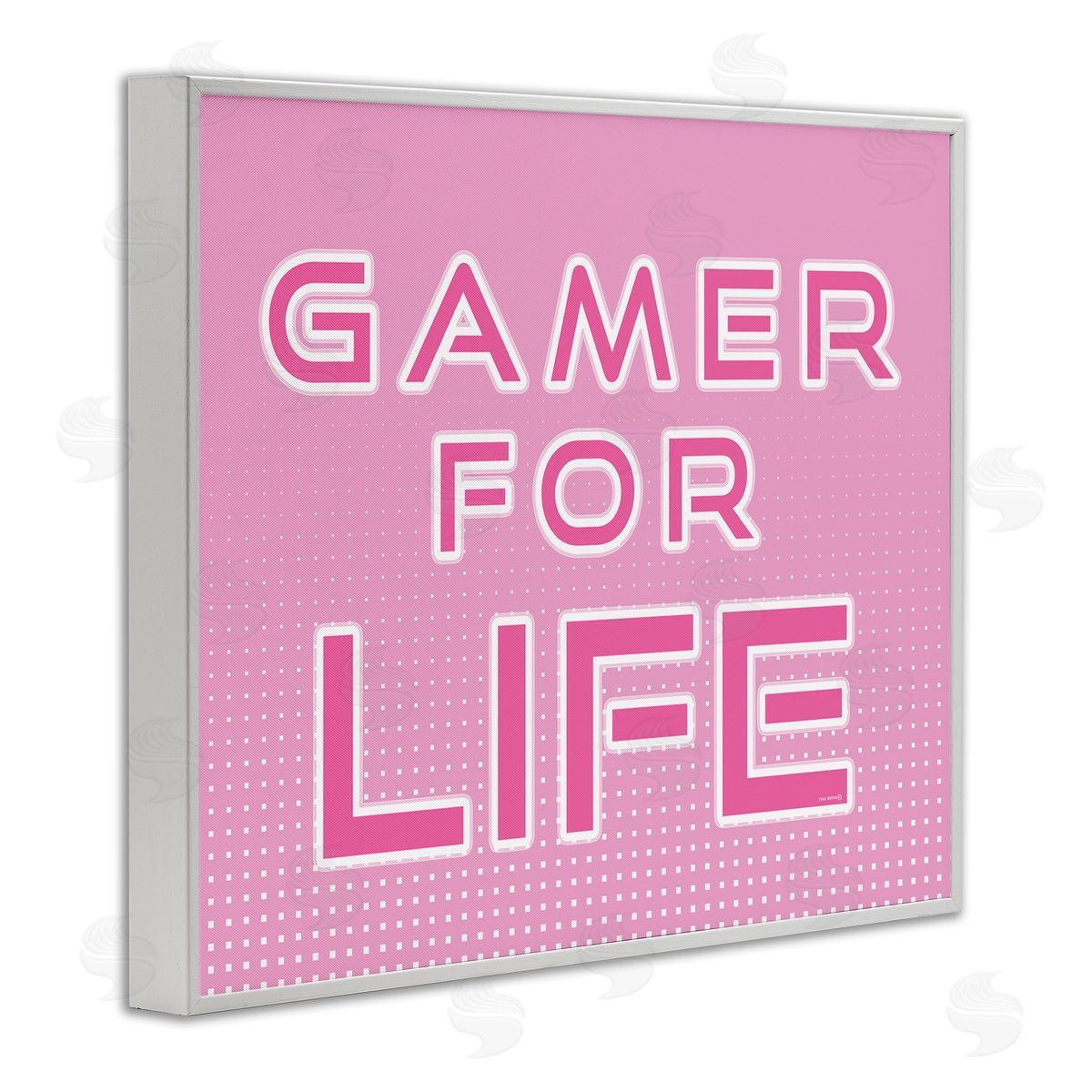 Pink Gamer For Life White Frame Print Wall Art, Home Decor by Yass Naffas Designs