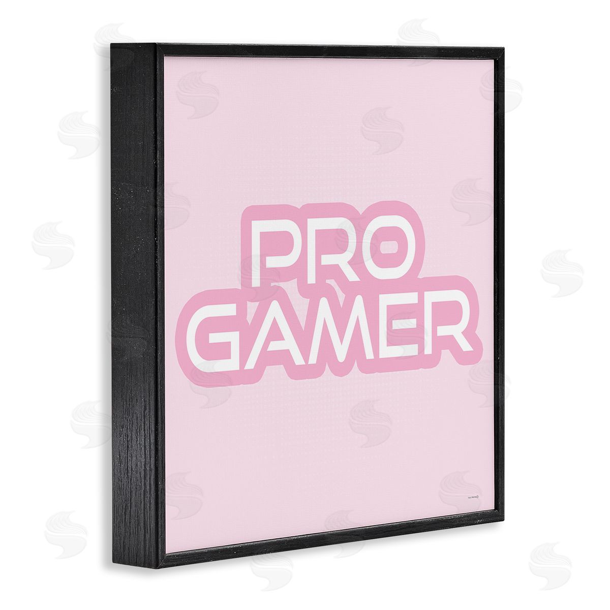Pastel Pink Pro Gamer Black Frame Print Wall Art, Home Decor by Yass Naffas Designs