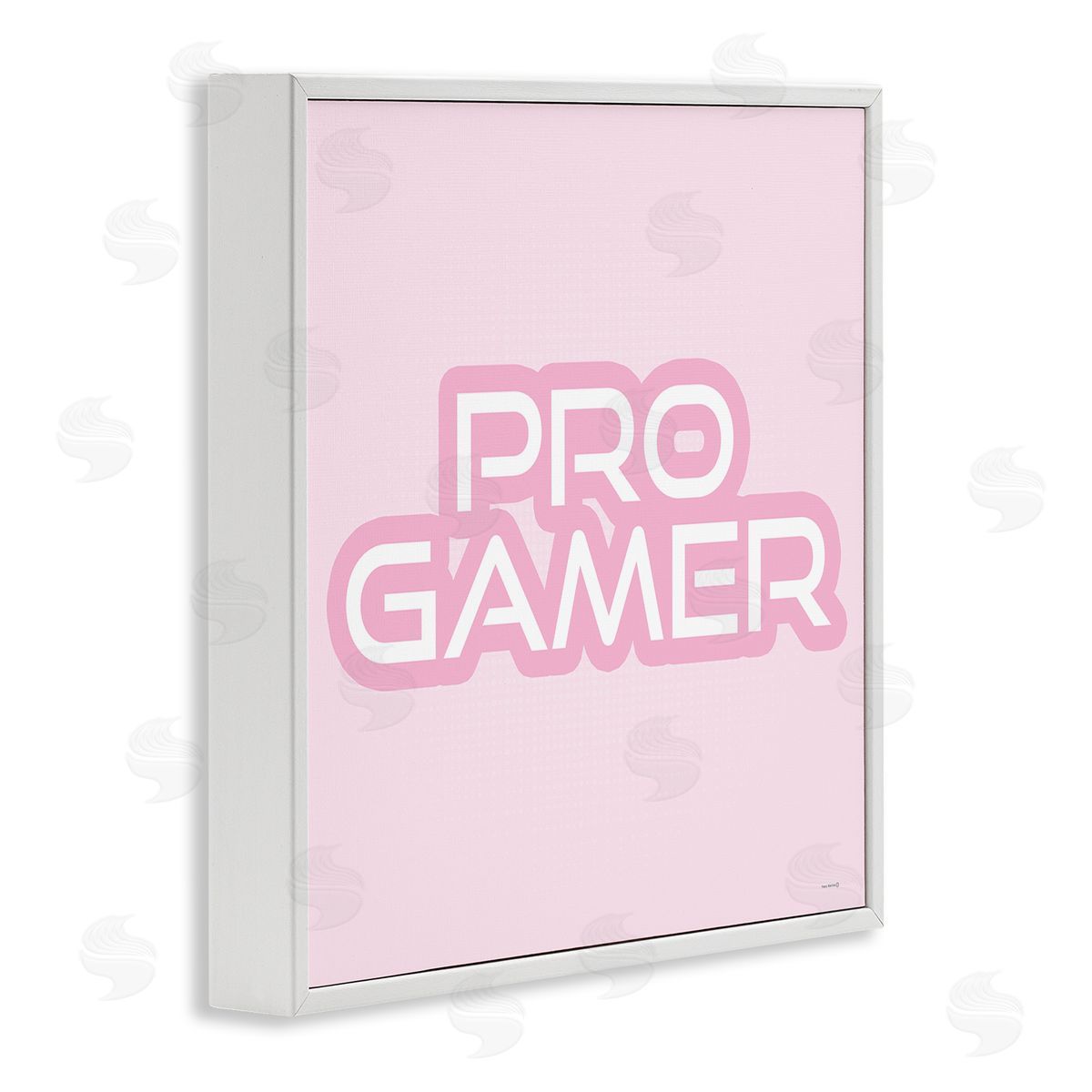 Pastel Pink Pro Gamer White Frame Print Wall Art, Home Decor by Yass Naffas Designs