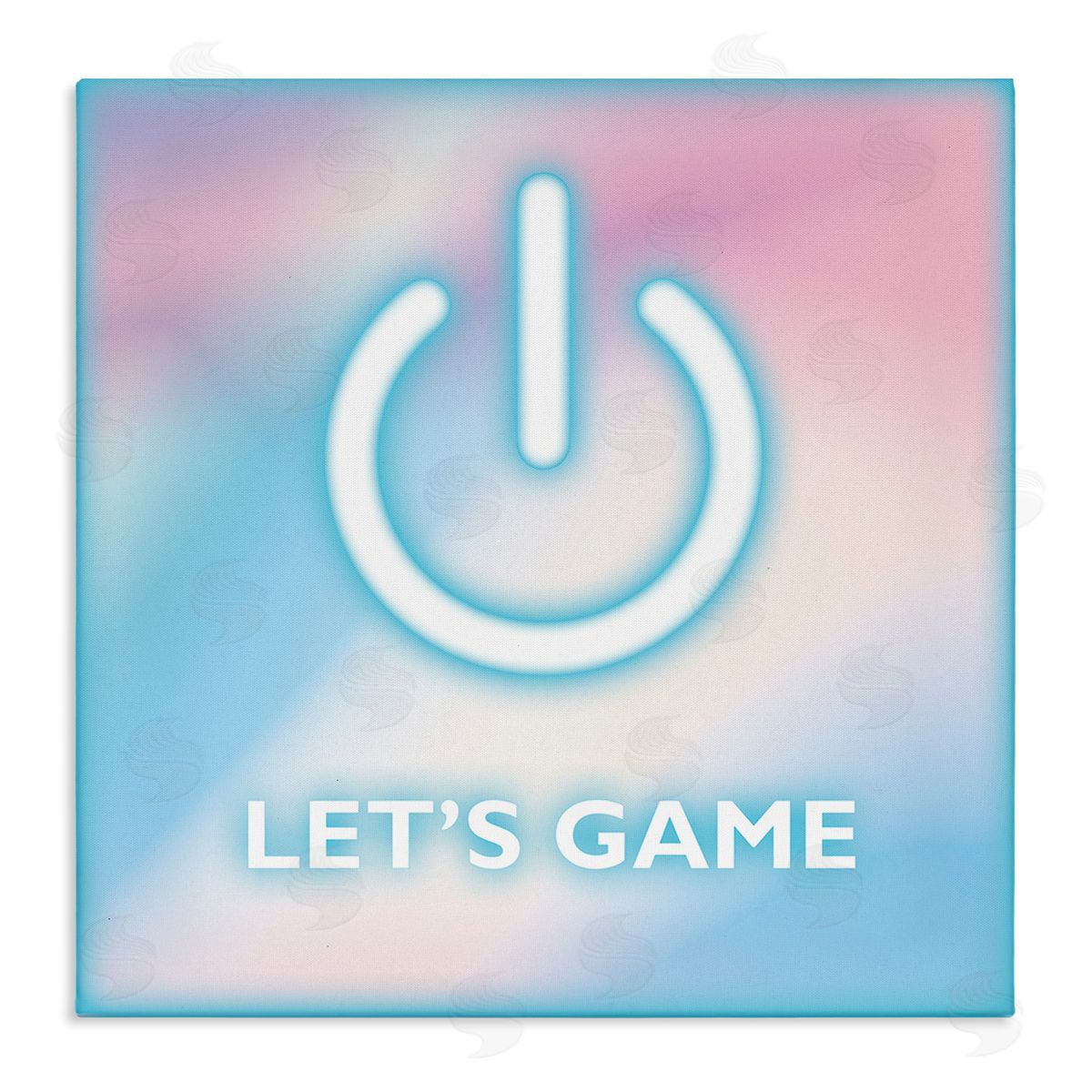 Pastel Let's Game Power Symbol Canvas Wall Art, Home Decor by Yass Naffas Designs
