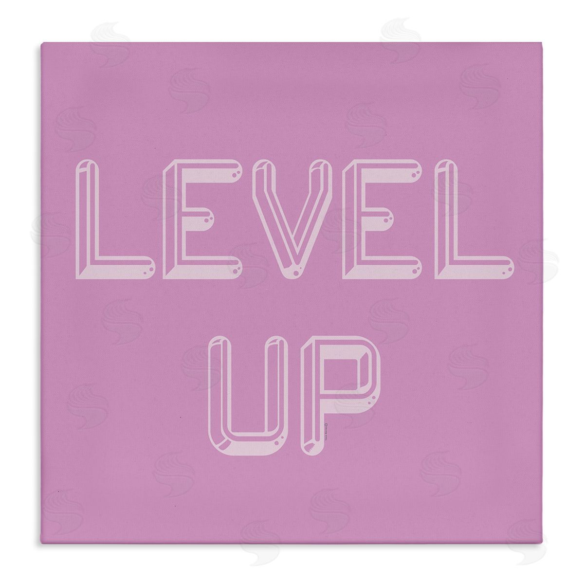 Level Up Purple & White Canvas Wall Art, Home Decor by Yass Naffas Designs