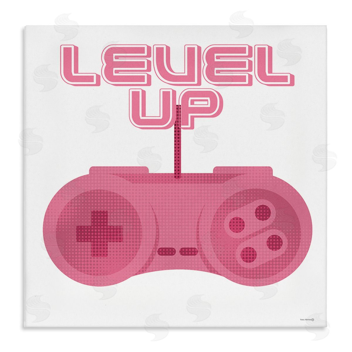 Girl Gamer Pink Level Up Canvas Wall Art, Home Decor by Yass Naffas Designs