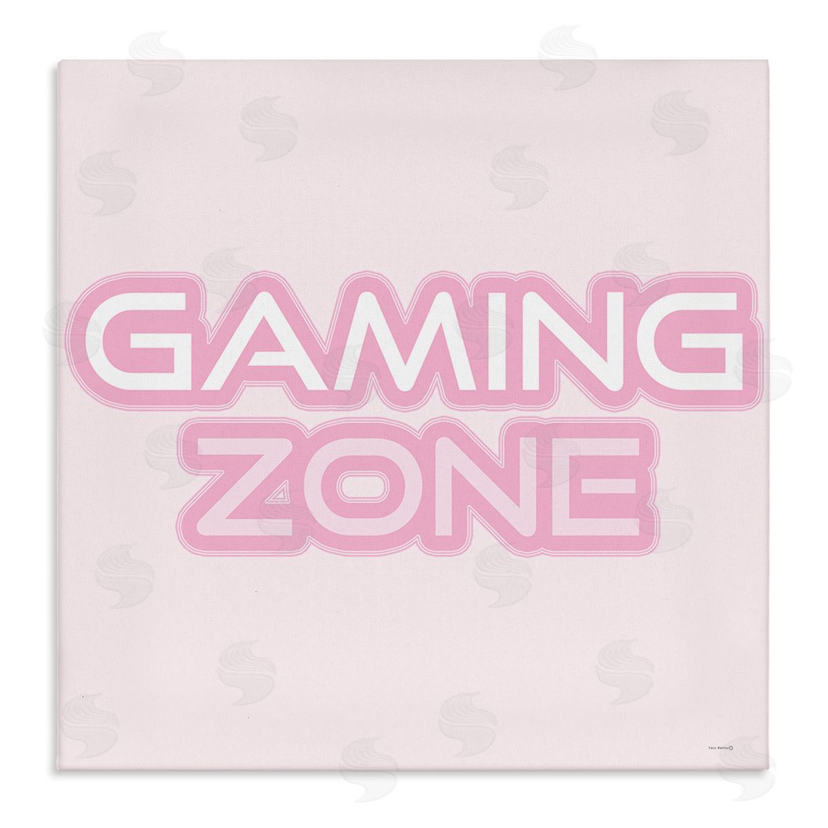 Pastel Pink Gaming Zone Canvas Wall Art, Home Decor by Yass Naffas Designs