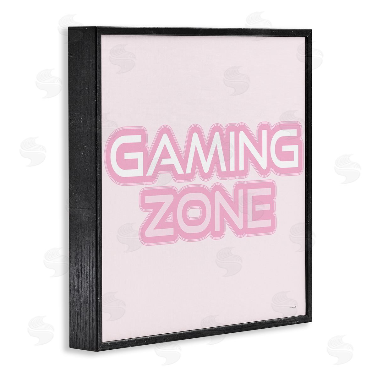 Pastel Pink Gaming Zone Black Frame Print Wall Art, Home Decor by Yass Naffas Designs