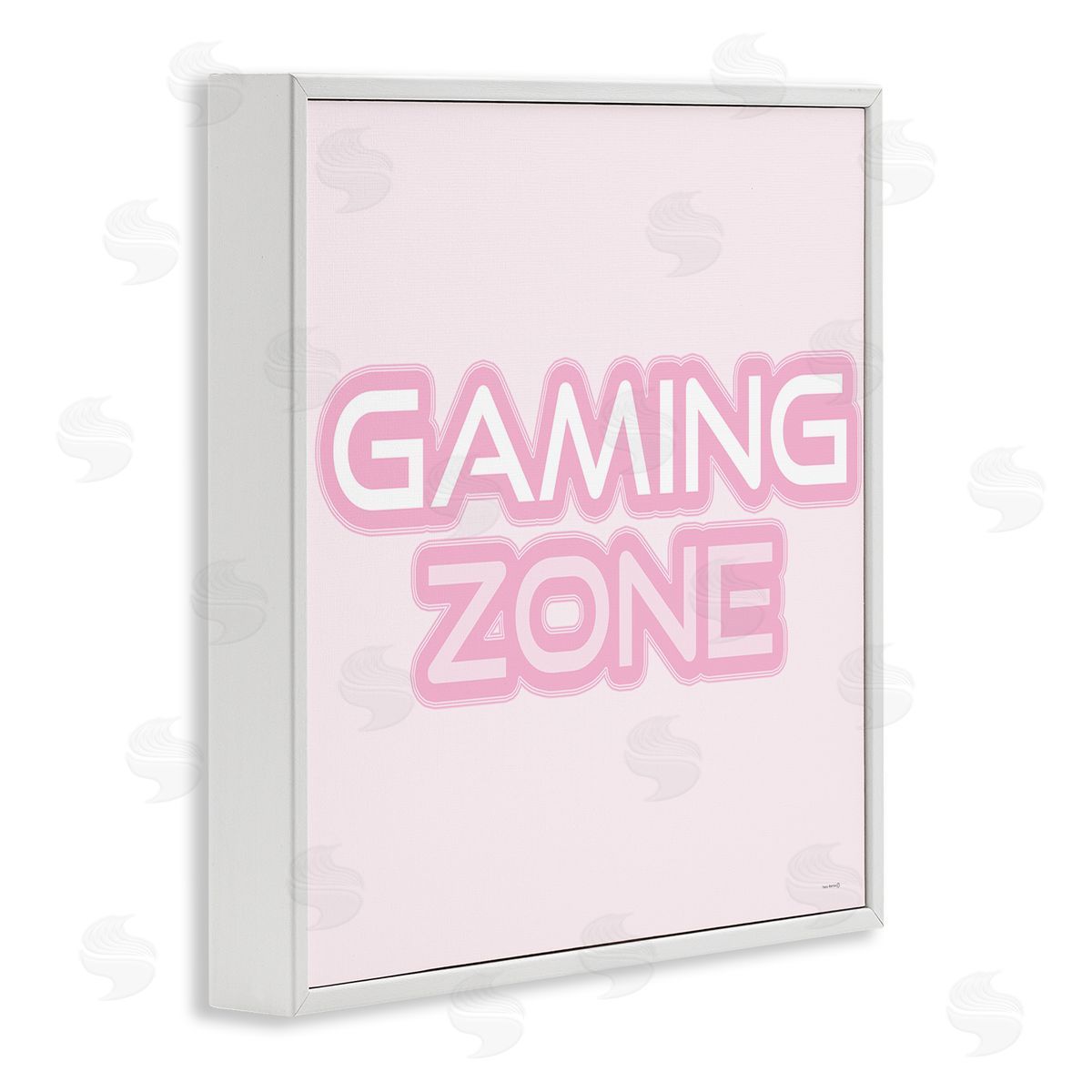 Pastel Pink Gaming Zone White Frame Print Wall Art, Home Decor by Yass Naffas Designs