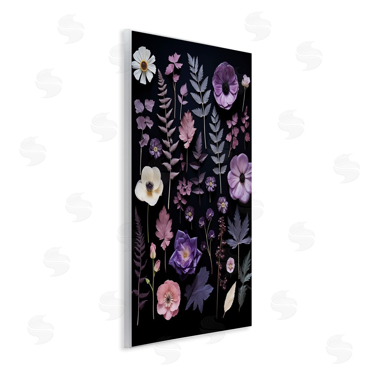 Mixed Purple Toned Flowers Wood Plaque Wall Art, Home Decor by Heidi Kuntz