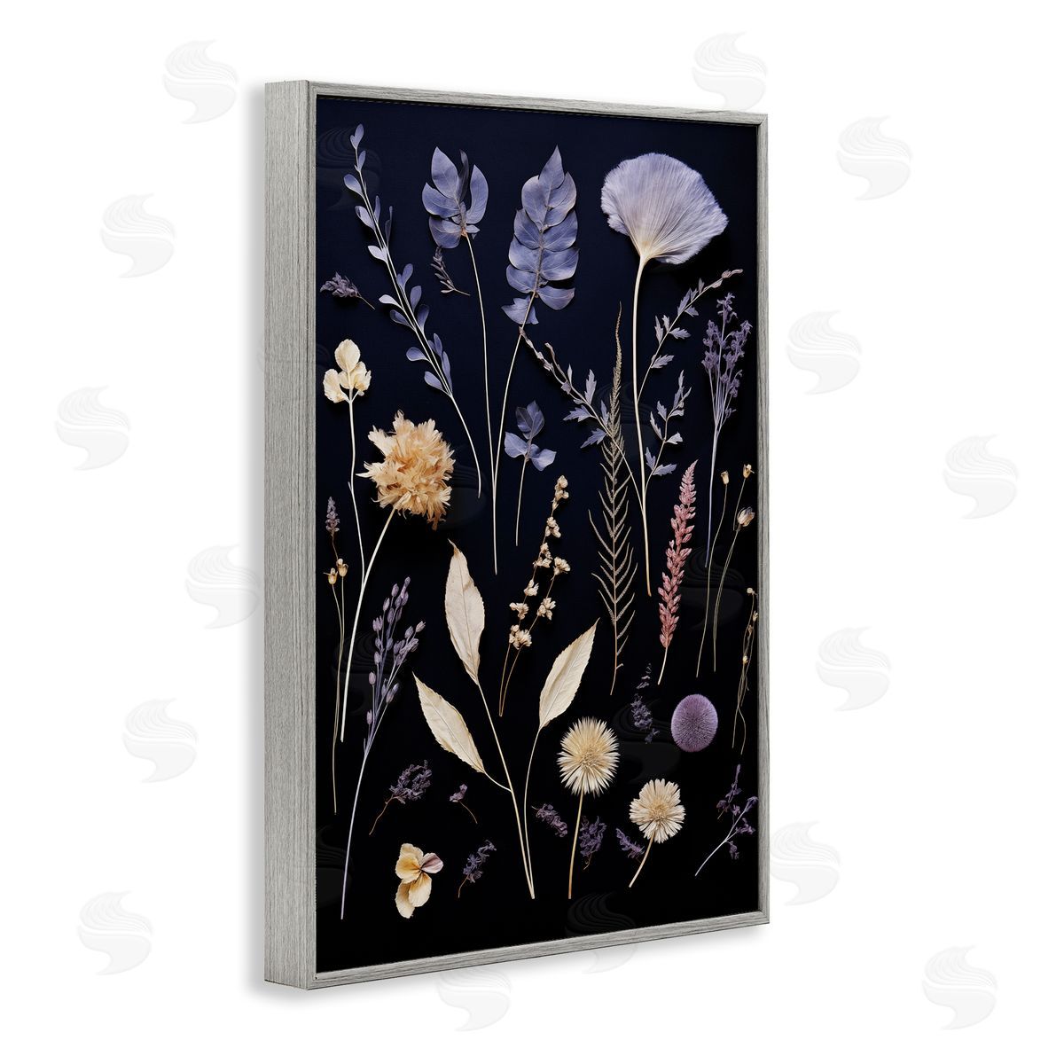 Various Sprigs on Black Grey Frame Print Wall Art, Home Decor by Heidi Kuntz