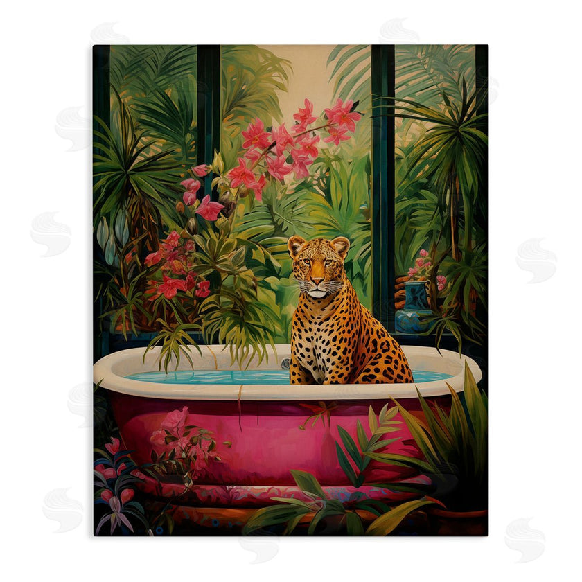 Heidi Kuntz | Leopard in Lush Tropical Bath