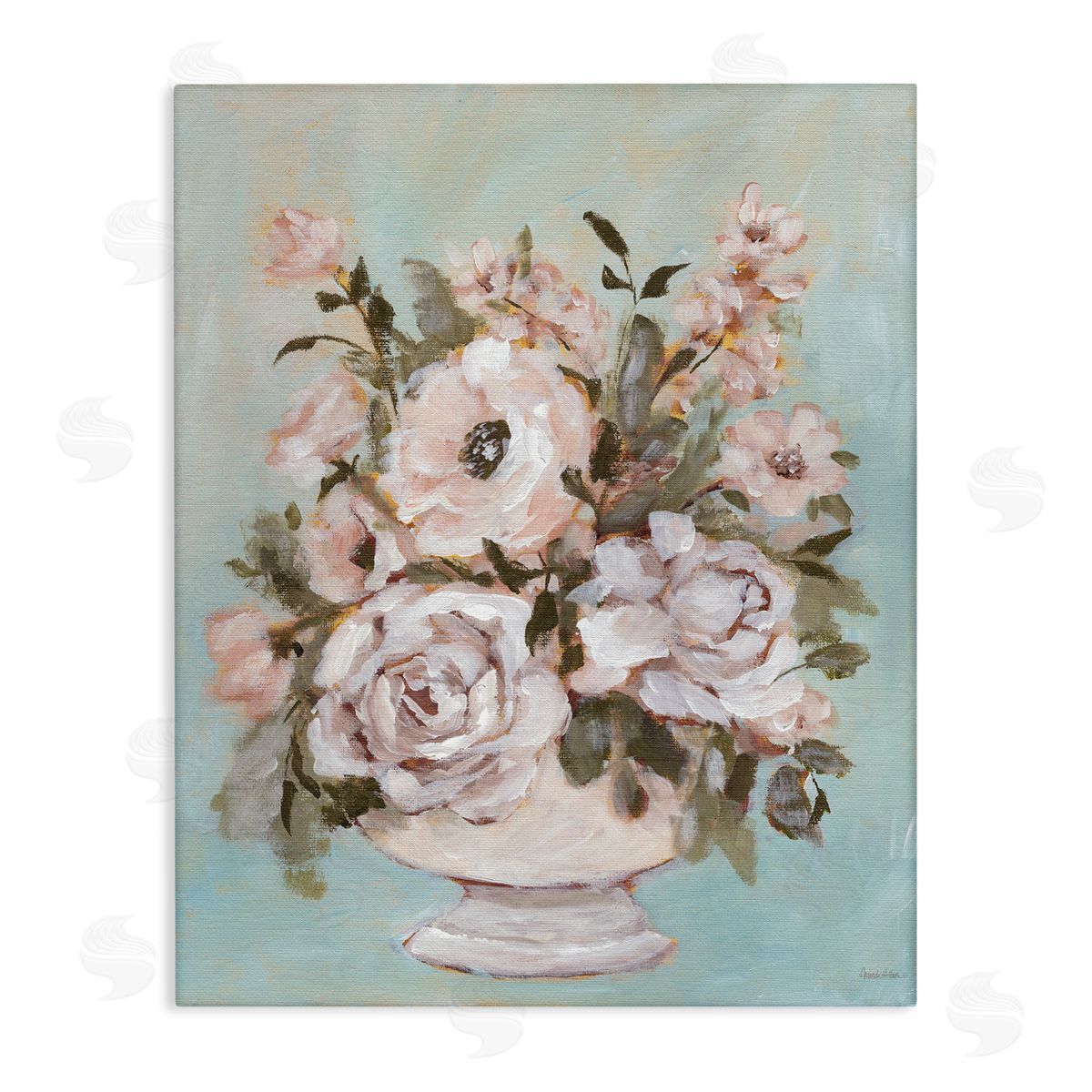 Sophisticated Flower Bouquet Canvas Wall Art, Home Decor by Amanda Hilburn