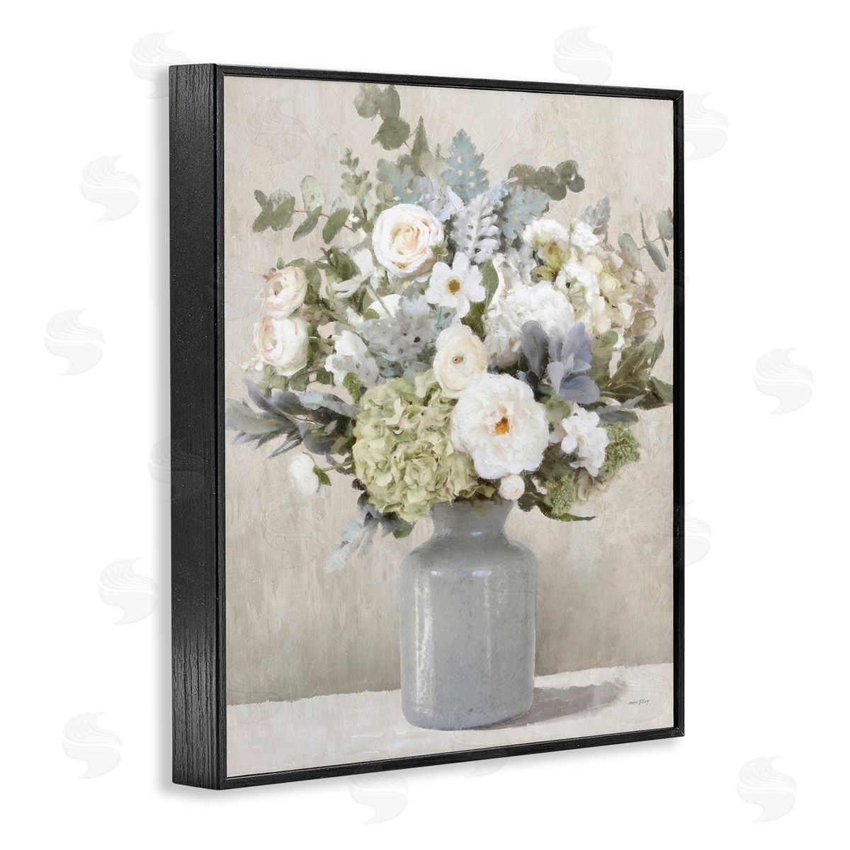 Fresh Garden Bouquet Black Frame Print Wall Art, Home Decor by Amber Sterling