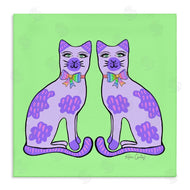 Katie Conley | Purple Cats on Green