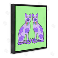 Katie Conley | Purple Cats on Green