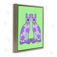 Katie Conley | Purple Cats on Green