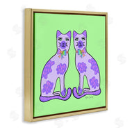 Katie Conley | Purple Cats on Green