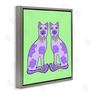 Katie Conley | Purple Cats on Green