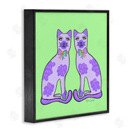 Katie Conley | Purple Cats on Green