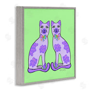 Katie Conley | Purple Cats on Green