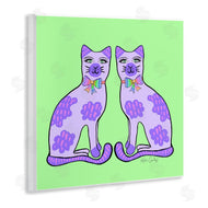 Katie Conley | Purple Cats on Green