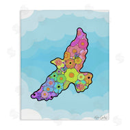 Katie Conley | Bright Floral Bird Outline