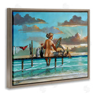 Ronald West | Woman & Cats Beach Sunset