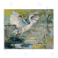 Dusza | Radiant Crane at Pond