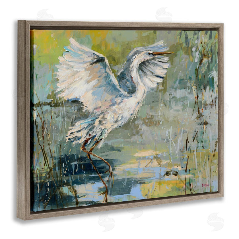 Dusza | Radiant Crane at Pond