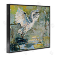 Dusza | Radiant Crane at Pond