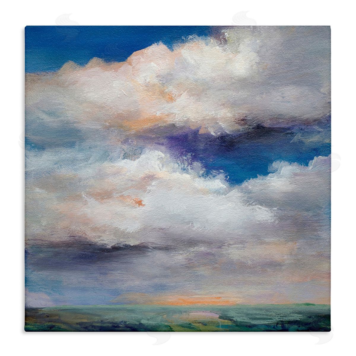 Restless White Clouds Canvas Wall Art, Home Decor by Karen Hale