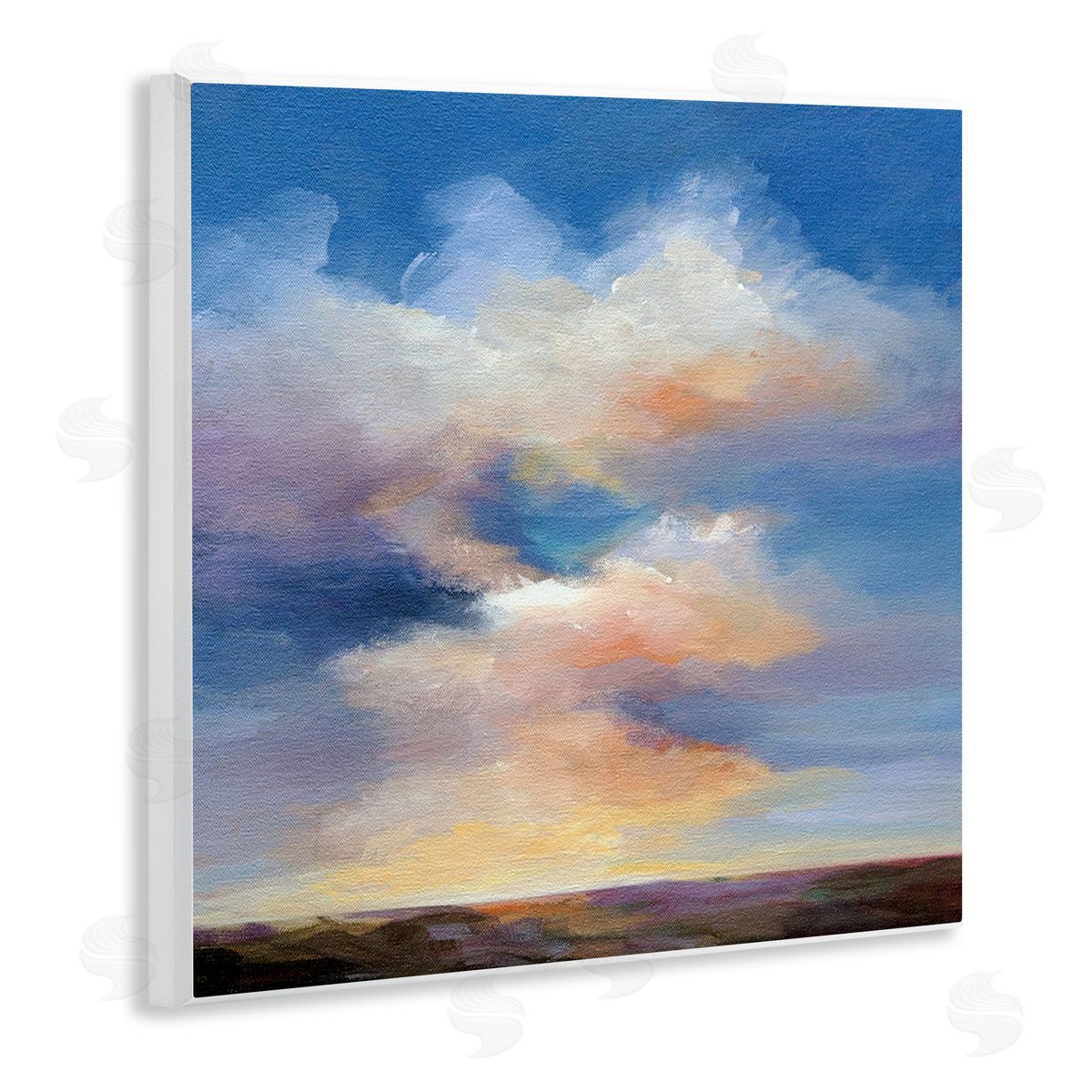 Luminous Sunset Clouds Wood Plaque Wall Art, Home Decor by Karen Hale