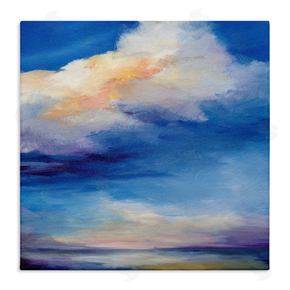 Pastel Clouds in Vivid Sky Canvas Wall Art, Home Decor by Karen Hale